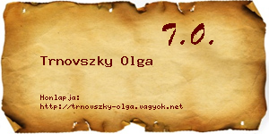 Trnovszky Olga névjegykártya