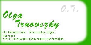 olga trnovszky business card